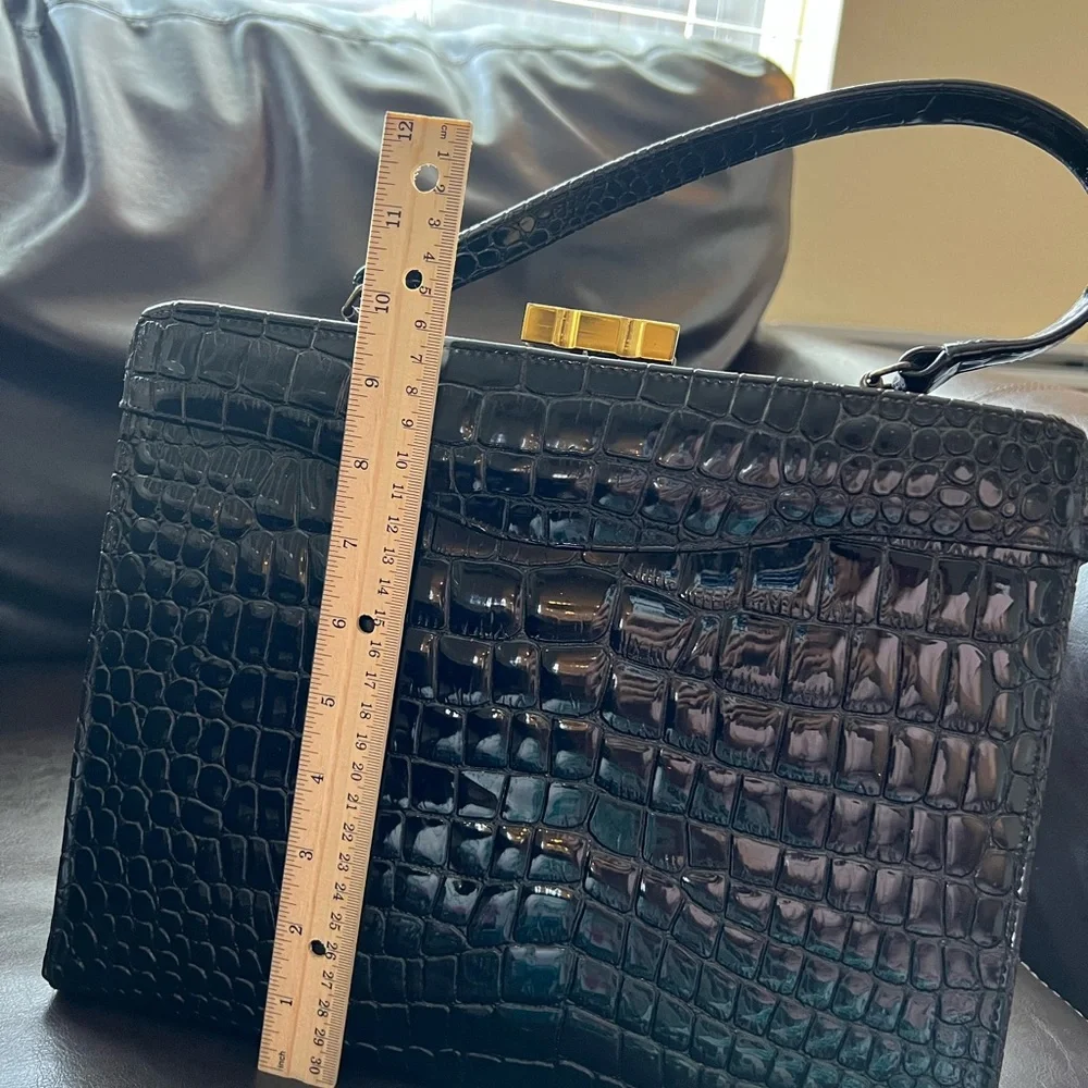 GARAY Black Leather Handbag - Picture 7 of 10